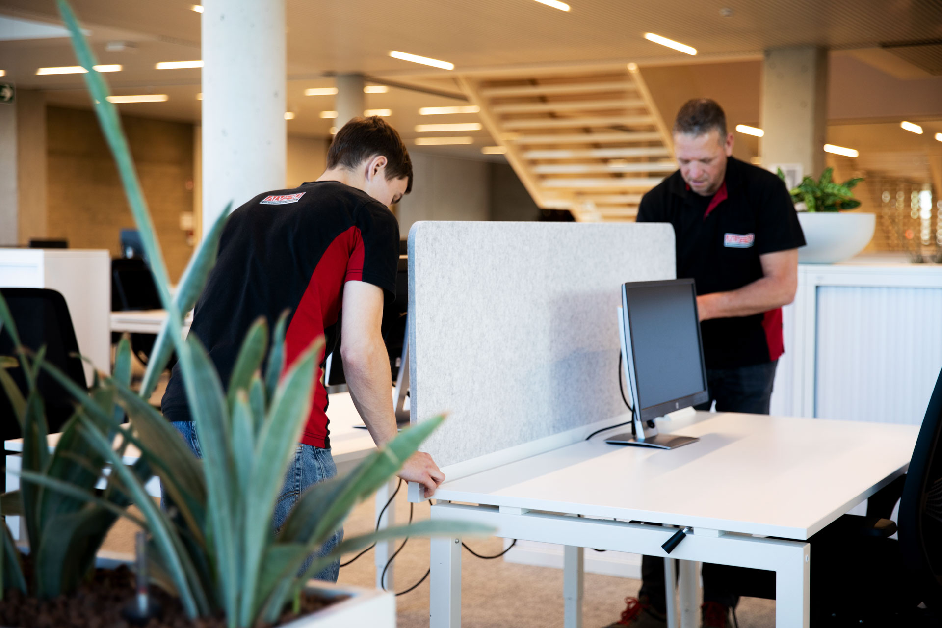 Akoestische panelen, staand of tussen bureaus